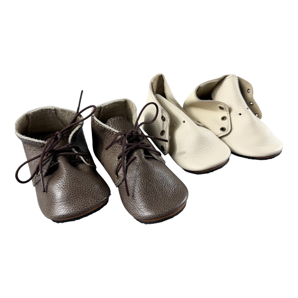 Duchess & Fox Toddler Leather Shoes Size 8 Barefoot Minimalist 2 Pair USA